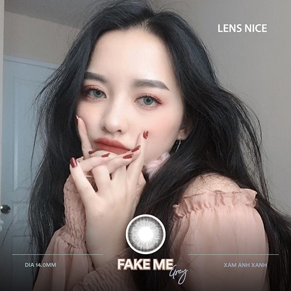 [Mã SKAMLTSM9 giảm 10% đơn 99K] Kính áp tròng LENS NICE FAKE ME GRAY - Fake me Collection 14,2mm