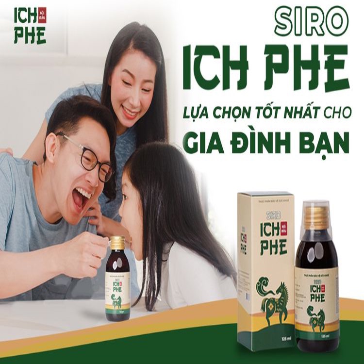 Siro ho Ích Phế giúp thanh phế, giảm ho, siro bổ phế, hết ho gió, ho khan, ho lâu ngày, ho do viêm họng - Chai 125ml