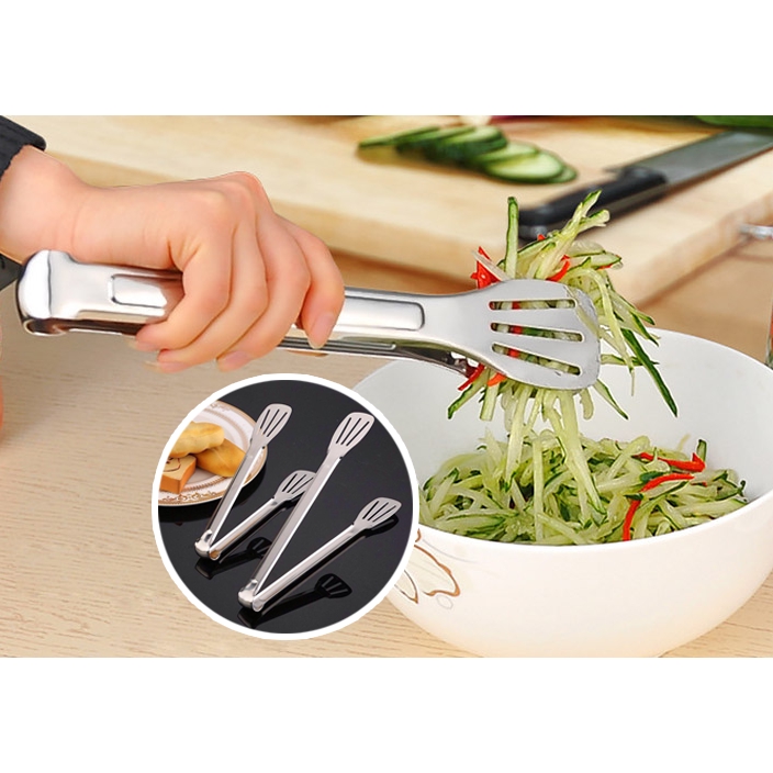 Kẹp Gắp Bánh, Salad, Thức Ăn Inox Tiện Lợi