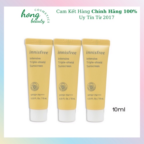 [mini] Kem chống nắng hàng ngày Innisfree Intensive Triple Shield Sunscreen SPF50+ PA++++ 10ml