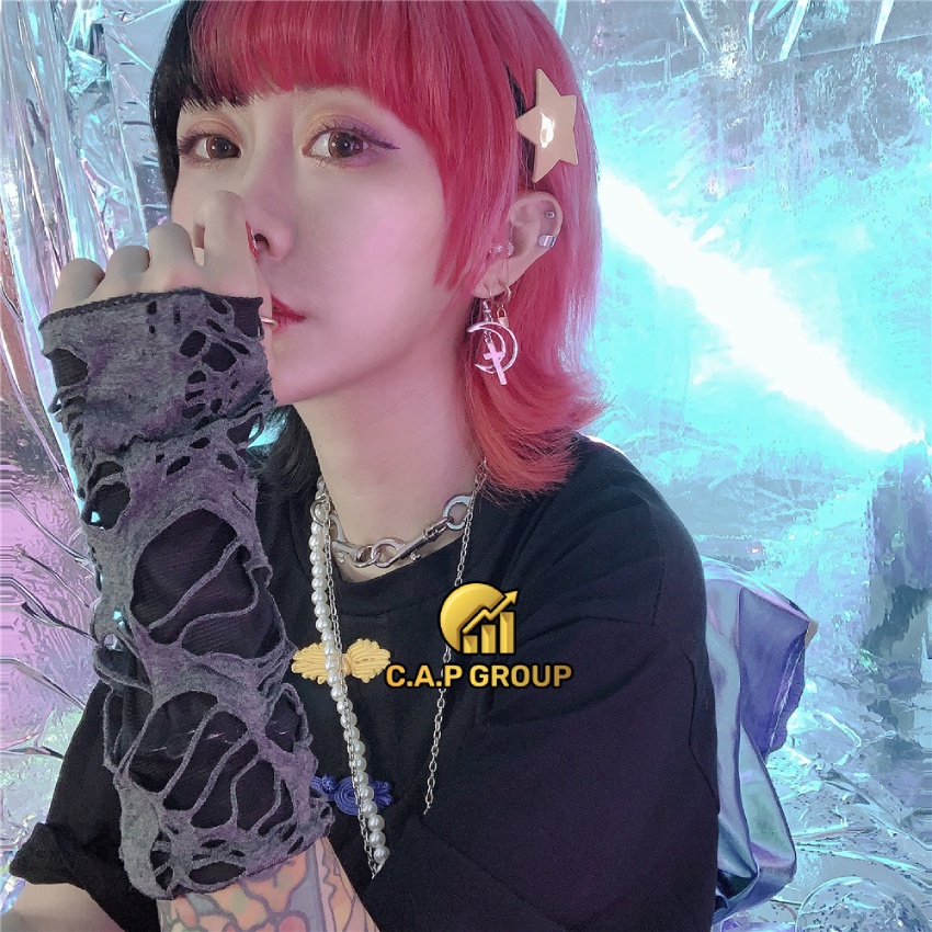 Găng tay chống nắng Ninja Hở Ngón Phong cách Harajuku style Thời trang đường phố cá tính