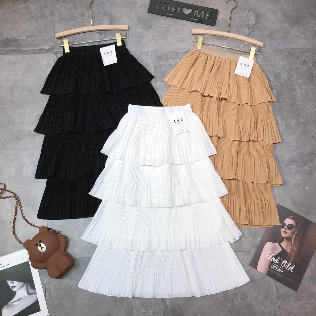 [ Mã FAGREEN55 giảm 10% tối đa 30K đơn 99K] Chân váy Maxi 4 tầng Hàn Quốc | BigBuy360 - bigbuy360.vn