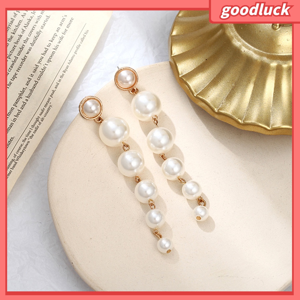 Khuyên tai nữ dáng dài đính ngọc thời trang