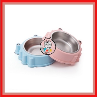 Bát Đựng Thức Ăn Lòng Inox Hình Cua Cho Chó Mèo Thú Cưng (Được chọn màu)