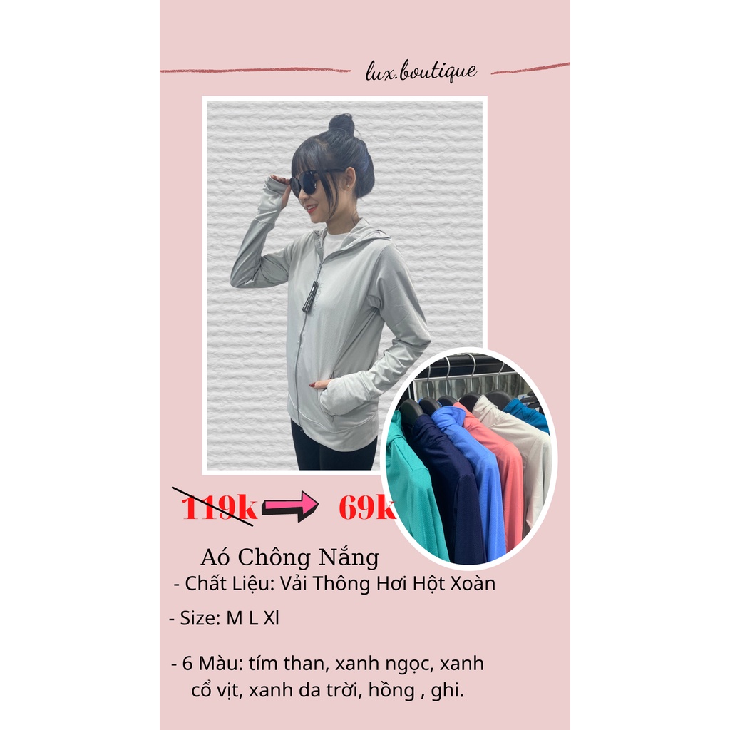 , chống tia UV ,khoá mũ,khoá túi full màu siêu đẹp