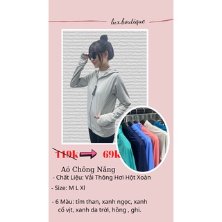 ÁO chống nắng nữ thông hơi xuất Nhật [ CAO CẤP ], chống tia UV ,khoá mũ,khoá túi full màu siêu đẹp