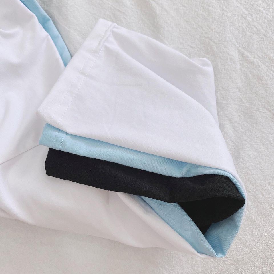 Áo Thun Tay Dài YAYSHOP phông unisex vải cotton xẻ tà 4 màu hình thật