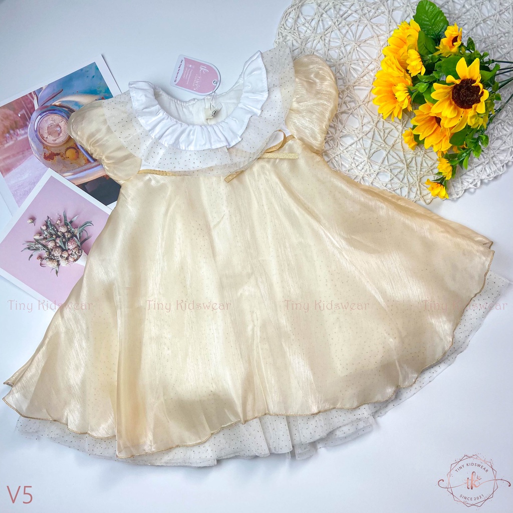 Váy Đầm Voan Công Chúa, Váy Sinh Nhật, Chụp Hình Cho Bé Gái Từ 10-18kg [V5]
