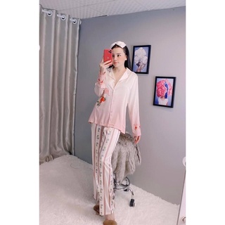 PYJAMA DÀI CÀNH HỒNG CAO CẤP