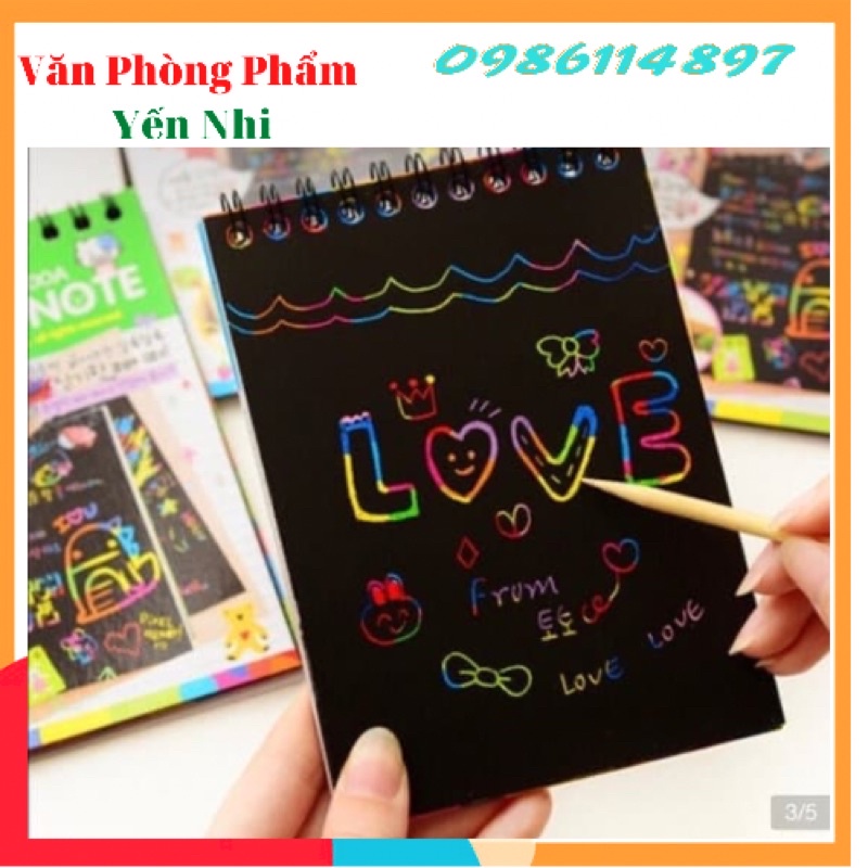 Sổ Ma Thuật 🎁 Cạo Vẽ cầu vồng quà tặng học sinh đồ chơi giải trí cho bé