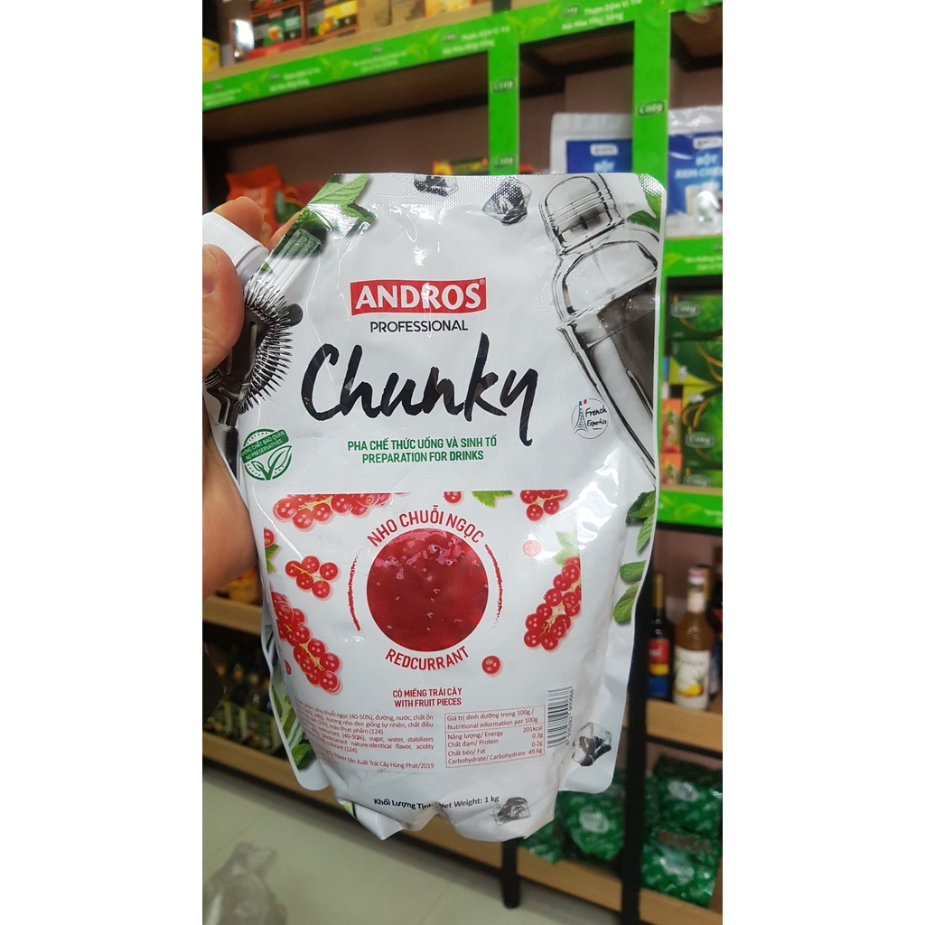 Mứt Trái Cây Andros Chunky túi 1kg