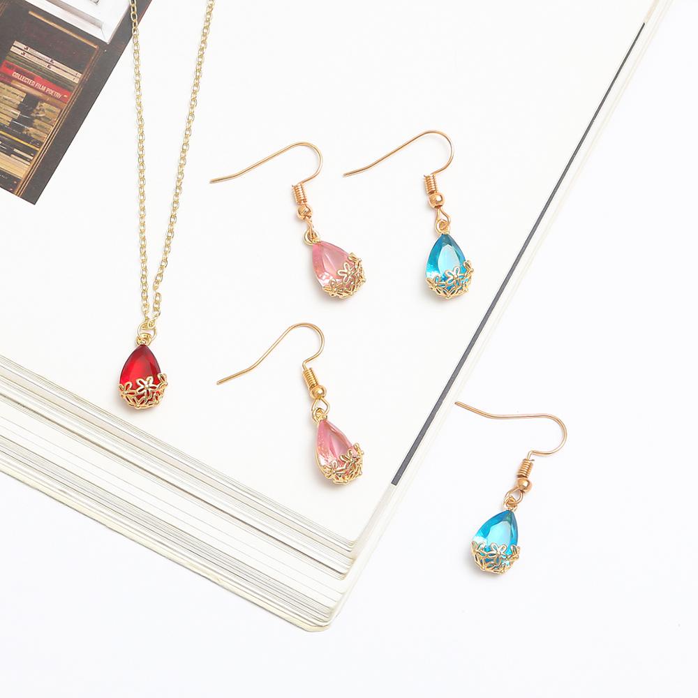 Mặt vòng cổ Beadia kiểu giọt nước đính đá pha lê sang trọng tùy chọn màu sắc