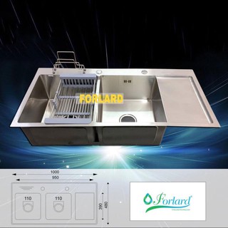 Chậu rửa chén Forlard 10048DT Inox 304 cao cấp