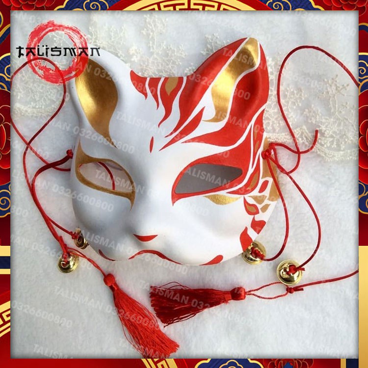 Mặt nạ mèo vẽ_01 (Mask fox_cosplay)