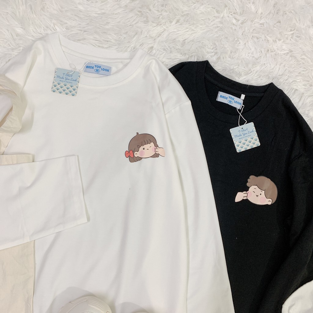 Áo thun dài tay  Có Bo Tay Véo Má  phông Unisex nam nữ tee oversize form rộng pull Ulzzang Streetwear Hàn Quốc vải mềm