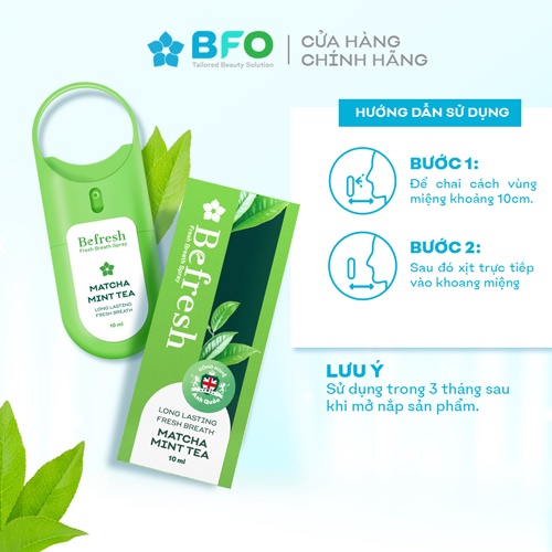 Xịt Thơm Miệng Befresh Cho Hơi Thở Thơm Mát Dung Tích 10ml