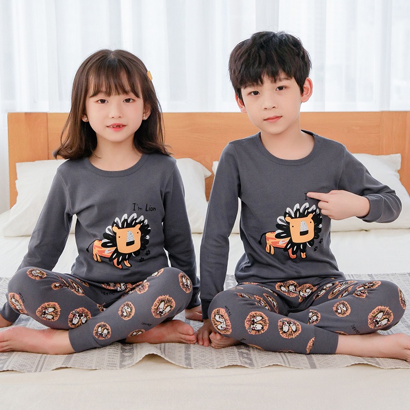 Bộ Đồ Ngủ Chất Liệu Cotton Thời Trang Thu Đông 2022 Mới Cho Bé Kích Thước 100-160