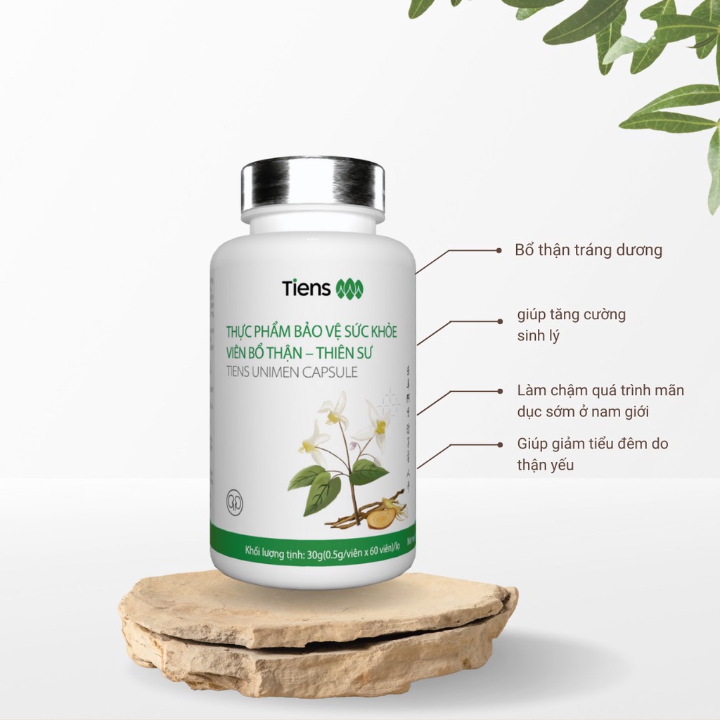Viên bổ thận Tiens Thiên Sư bổ thận tráng dương tăng cường sinh lý hộp 60 viên