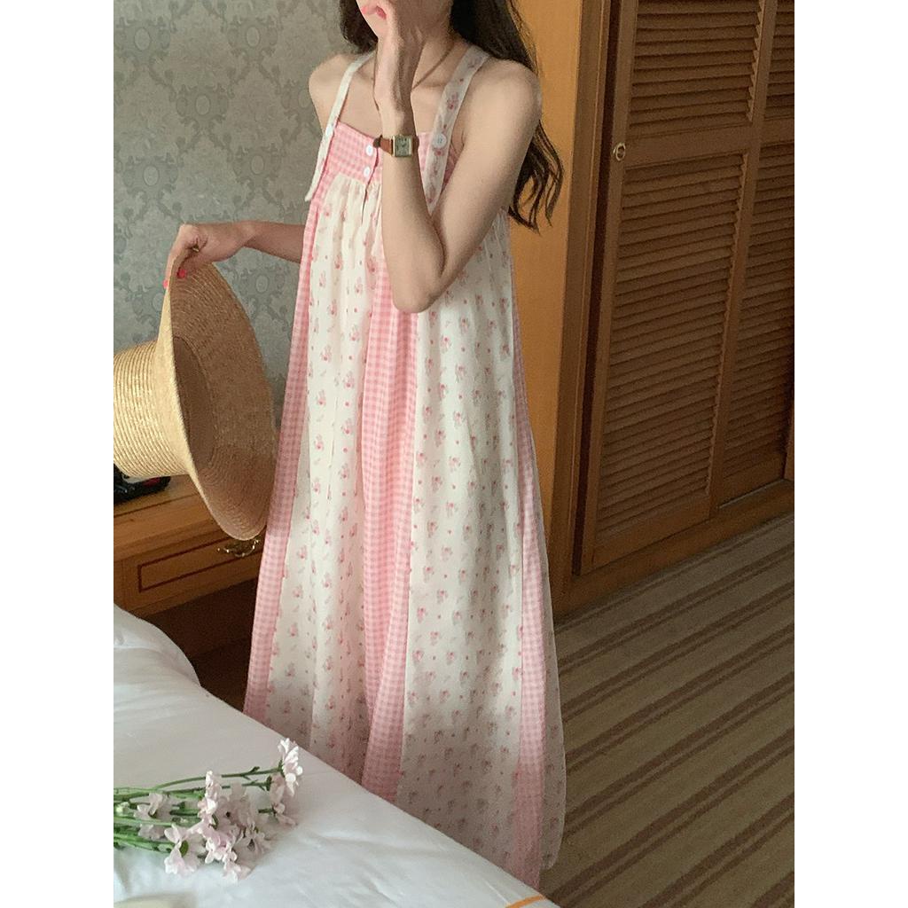 Đầm Hoa Hai Dây Mùa Hè Phong Cách Hàn Quốc Mới 64067