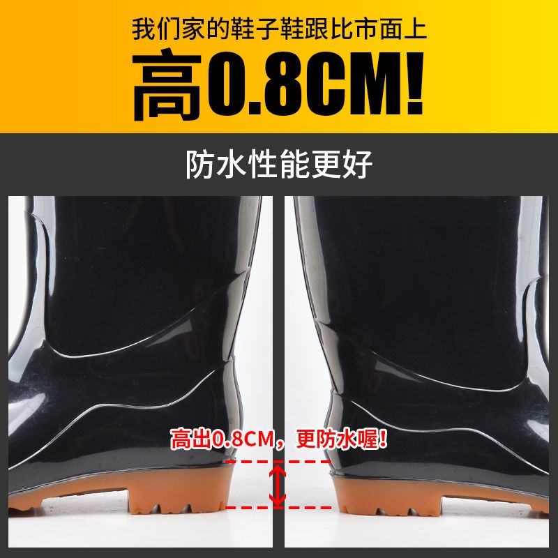 Ủng Đi Mưa Cổ Cao Dày Dặn Chống Mòn Chống Thấm Nước Tiện Dụng Cho Nam | BigBuy360 - bigbuy360.vn