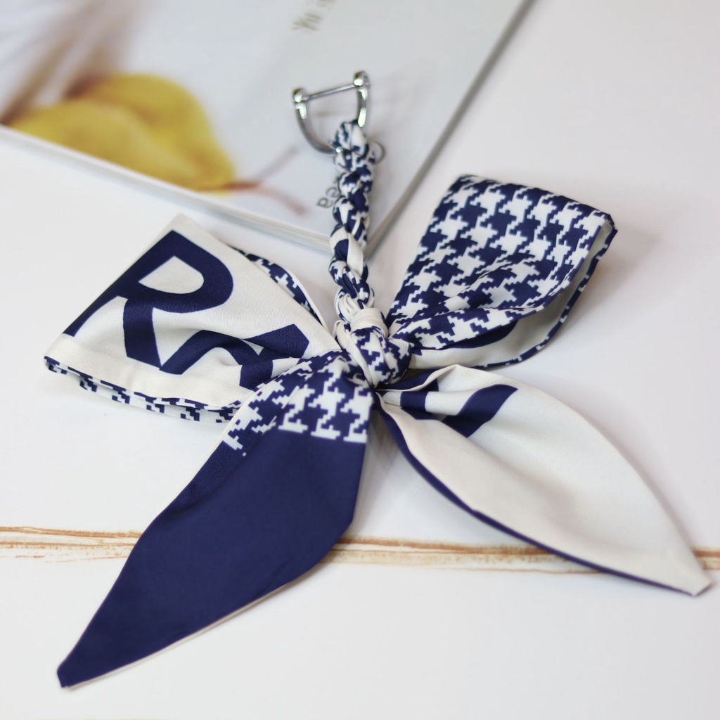 Móc chìa khóa xe hơi hình nơ đơn giản cao cấp sang trọng chống thất lạc