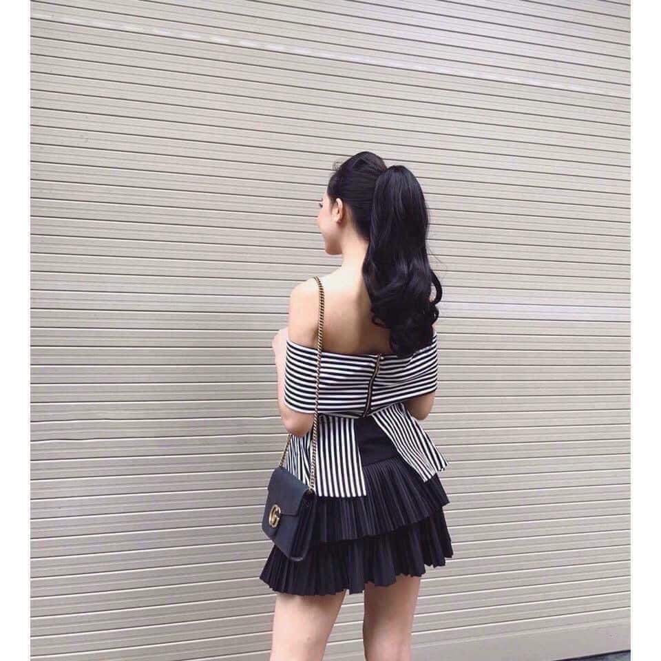 Chân váy ngắn xếp ly 2 tầng cạp chun xinh xắn | BigBuy360 - bigbuy360.vn