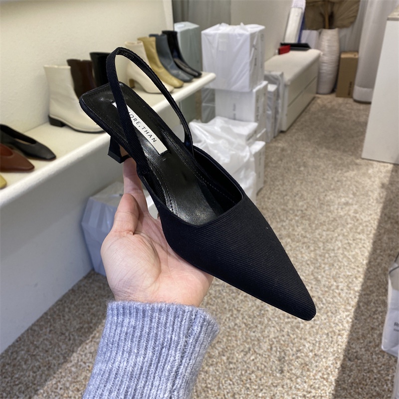 Giày cao gót nữ IELGY mũi nhọn có quai hậu thời trang kiểu Pháp