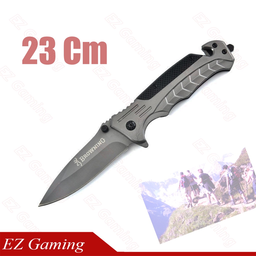 Dao xếp cắm trại 23cm, Browing hổ trợ cắm trại , dã ngoại xếp gọn