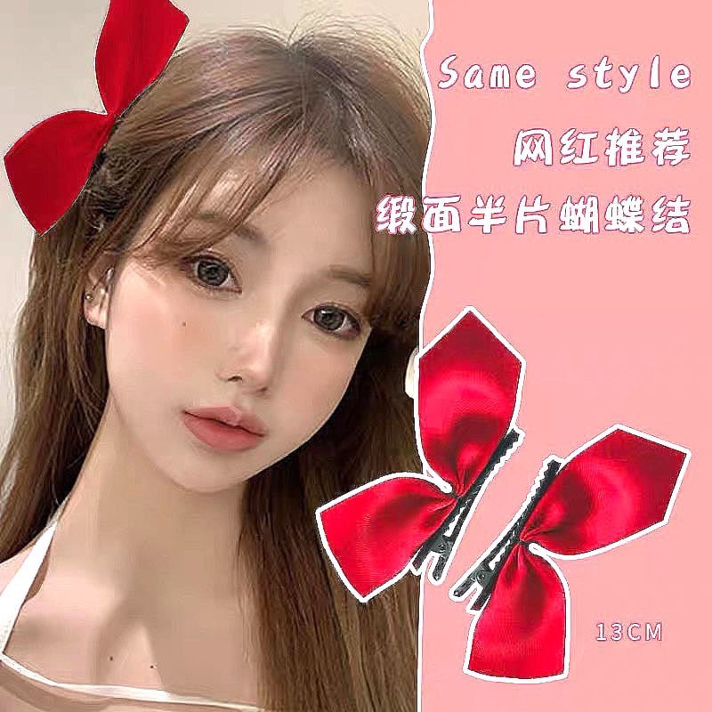 Kẹp Tóc Nơ Hot Trend Nhiều Màu Phong Cách Cổ Trang Cho Nữ DOLLY SECRET 111