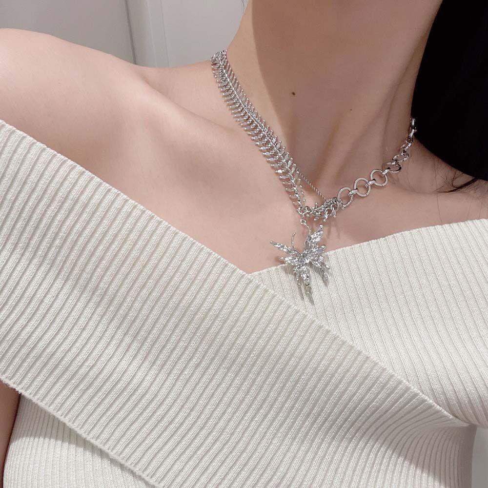1 Vòng cổ Mặt Hình Bướm Có Thể Điều Chỉnh Kích Cỡ