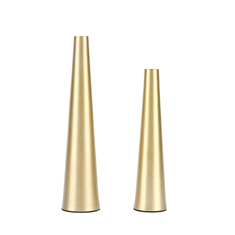 Lọ Hoa Nhỏ Bằng Kim Loại Màu Vàng Đen Phong Cách Bắc Âu Dùng Để Trang Trí Bàn Tiệc Cưới