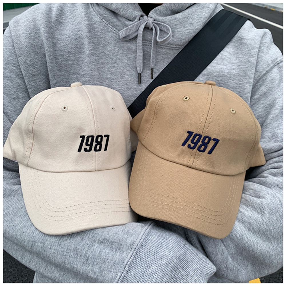 Mũ Lưỡi Trai Thêu Số 1987 Phong Cách Hàn Quốc