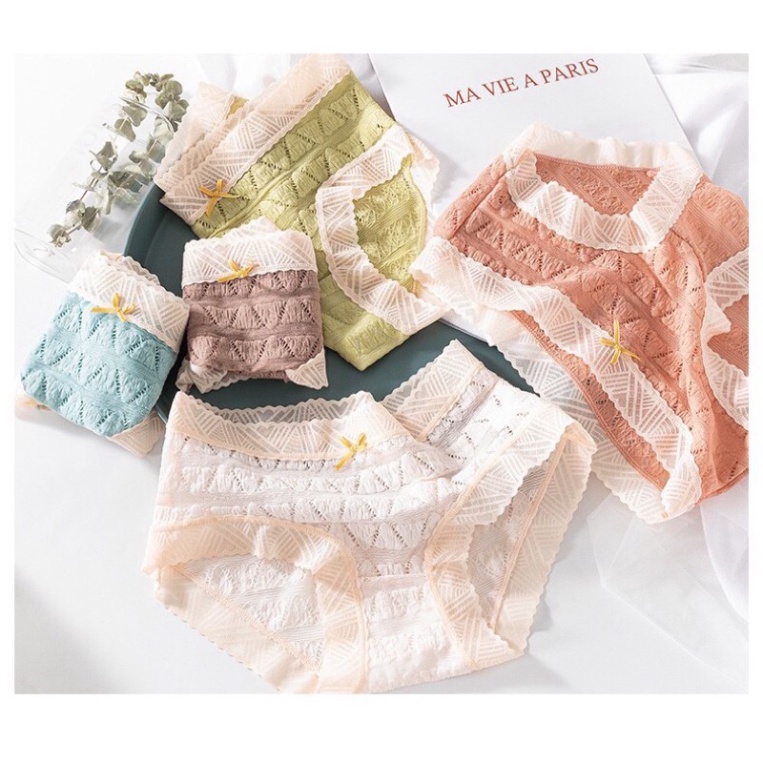 Quần Lót Ren Màu Dễ Thương Mềm Mịn Mẫu Mới Hot 258 nội y xanh giá rẻ, chất đẹp