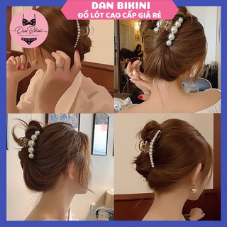 Kẹp Tóc Nữ  ❤️FREESHIP❤️ Kẹp Tóc Nhựa đính ngọc trai nhân tạo long lanh theo phong cách Hàn Quốc mã L4B