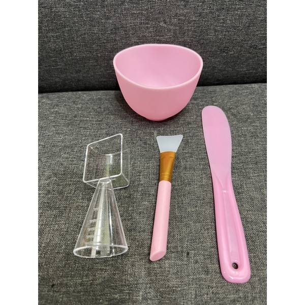 Bộ Bát Thìa Nhựa Dùng Mỹ Phẩm / Trộn Mặt Nạ Cao Cấp - Nhựa / Silicon Siêu Chống Dính