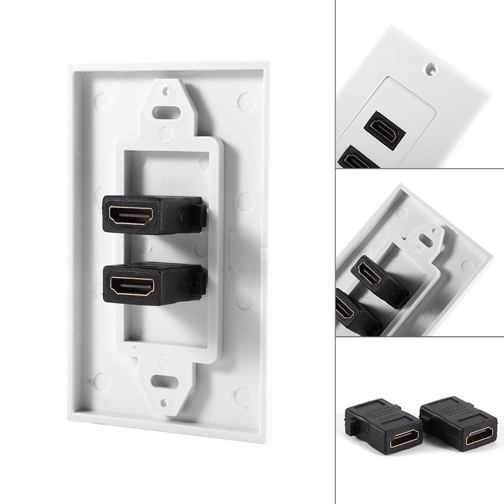 Ổ Cắm Hdmi 2 Cổng 1080p Gắn Tường