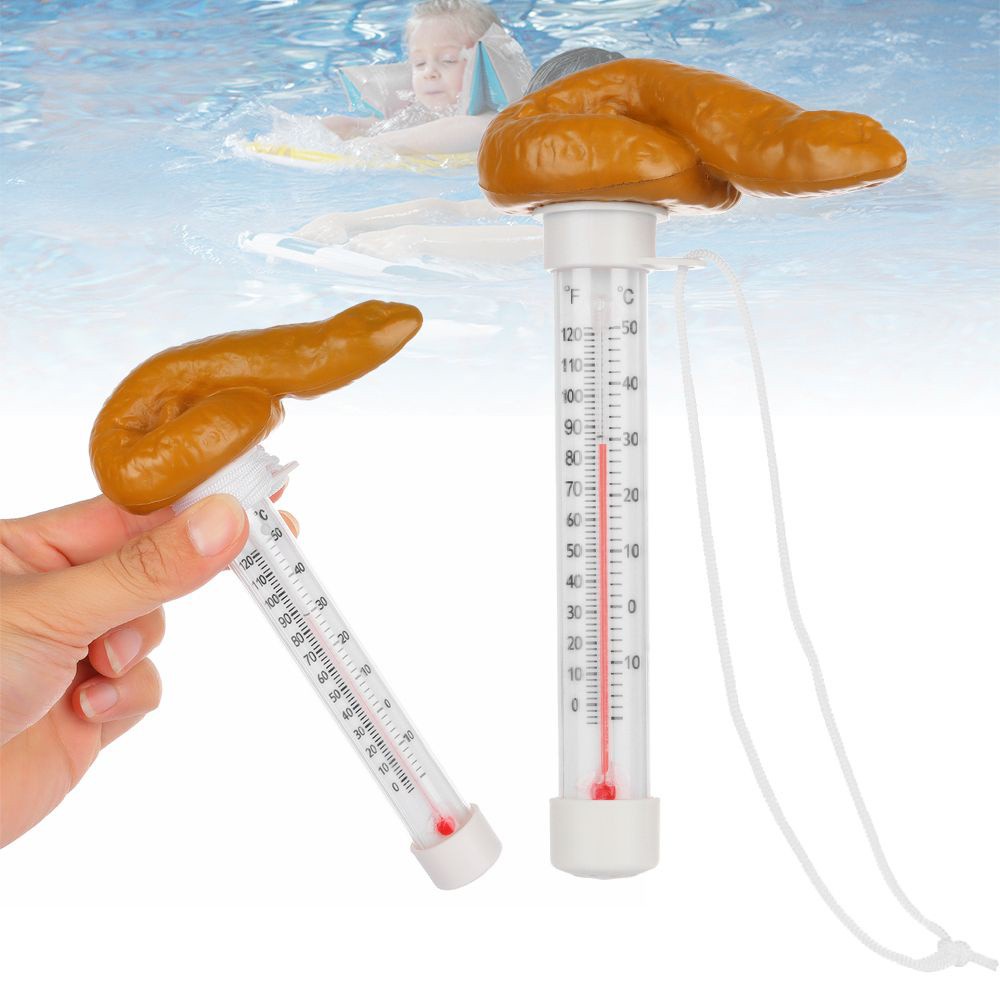 DAPHNE outdoor Sauna Digital Floating Thermometer Bath Water Floating Poop Prank Pool Water Thermometer Novelty Fake Prank Gift Poop Toys 100ML indoor Funny Swimming Pool