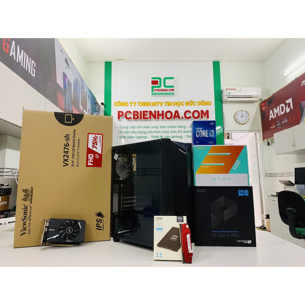 Bộ máy tính MSI 110R I3 10100F H510M 8G 120G 450W 1050TI 4G | BigBuy360 - bigbuy360.vn