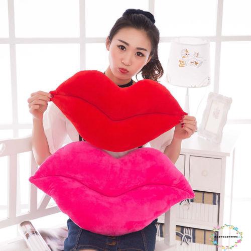 ღWSVღCotton Lip Shaped Pillow Case Sofa Waist Throw Cushion Cover Home Decor new hot