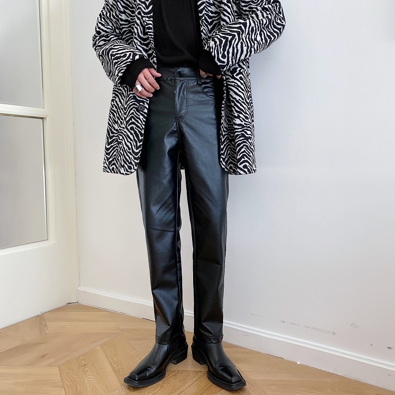 Quần Da pu Bóng Dáng Ôm Thời Trang Nam Tính