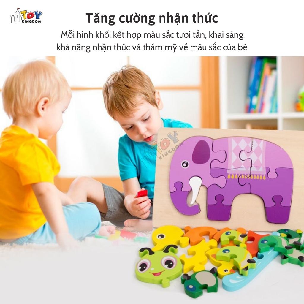 Đồ Chơi Xếp Hình Gỗ Ahihi Theo Chủ Đề Con Vật, Ô tô …, Miếng Ghép To, Xếp Hình An Toàn Dành Cho Bé Từ 1 Tuổi