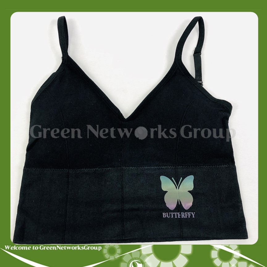 Áo bra hai dây hình con bướm ( màu đen ) Greennetworks