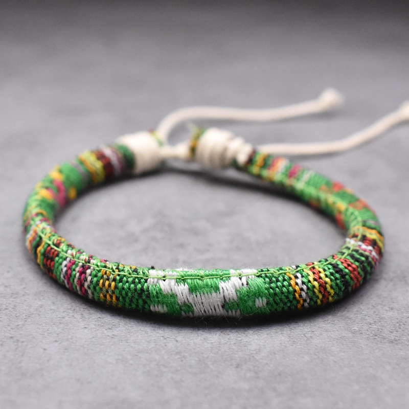 Boho Chủ Đề Vòng Tay Retro Handmade Họa Tiết Dân Tộc Nhiều Màu Sắc Dây Dệt Bện Bohimia Tình Bạn Vòng Tay Nam Nữ