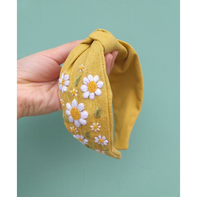 Băng đô cài tóc thêu tay 1