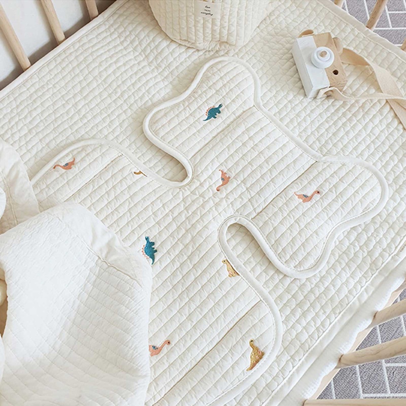 Đệm Lưới Cotton Mềm 3D Thoáng Khí Lót Xe Đẩy Em Bé