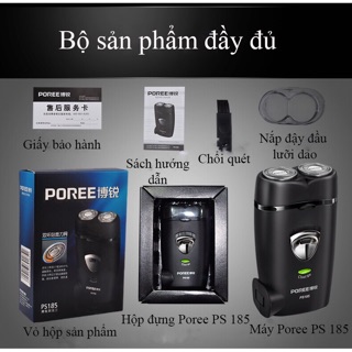 Máy cạo râu 2 lưỡi Poree PS185 model 2018