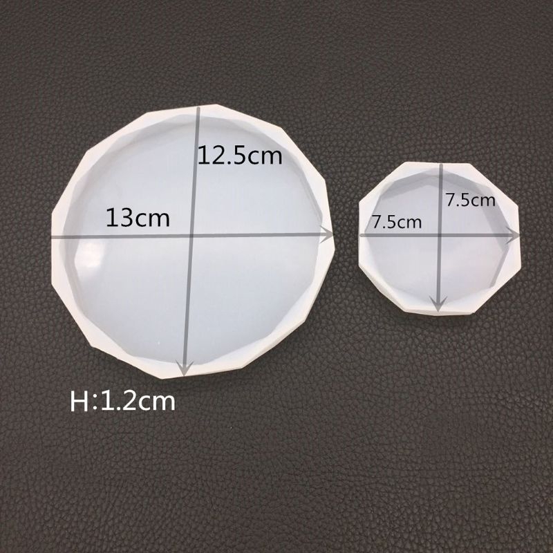 Khuôn silicone làm mặt trang sức DIY hình lục giác/ bát giác/ trái tim tiện dụng