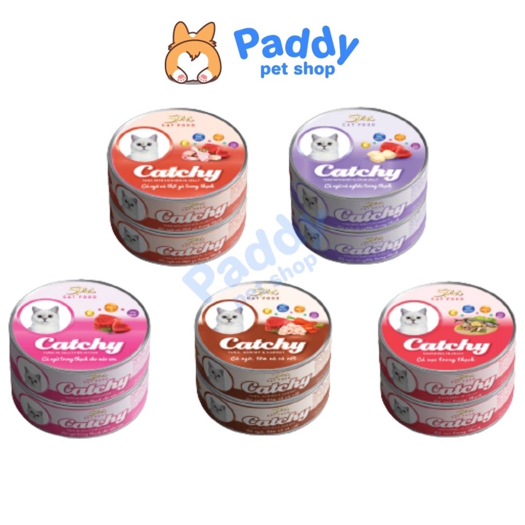 Pate 5Plus Catchy Cho Mèo Mọi Lứa Tuổi (Lon 170g)