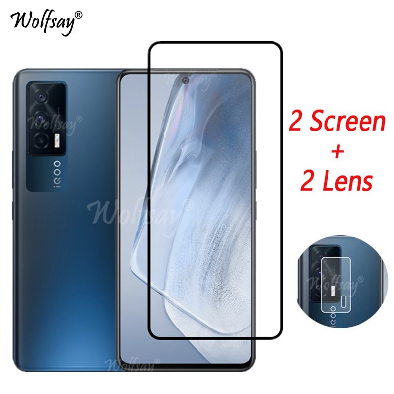 Kính cường lực bảo vệ toàn màn hình 4 trong 1 cho Vivo iQOO Neo5 Vivo iQOO Z1X Z1 Neo3