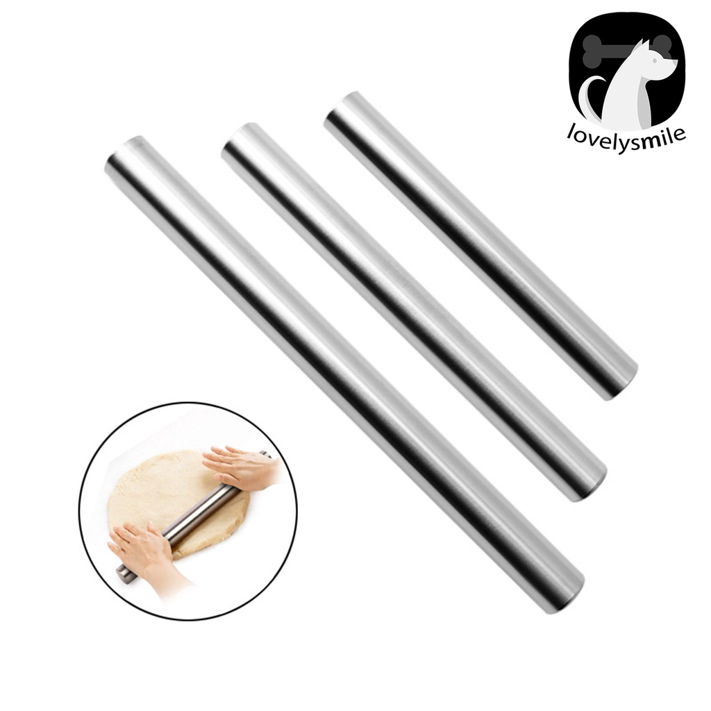 L ~♨ Cây Lăn Bột Làm Bánh Bằng Thép Không Gỉ Cấp Thực Phẩm Không Dính Lâu Trôi Bề Mặt Mịn Màng Có Thể Tá